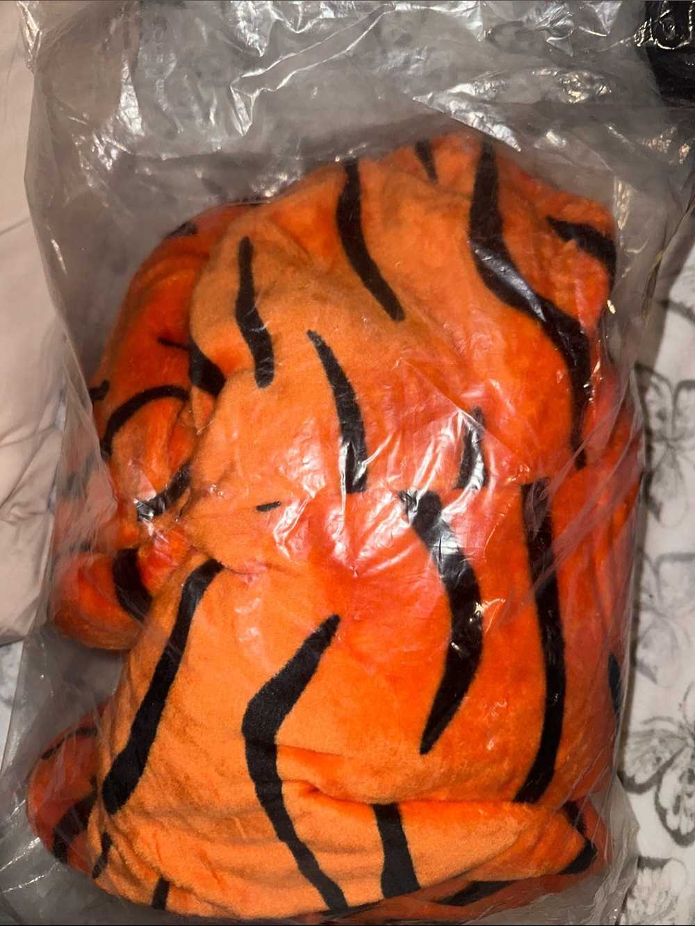 Orange Tiger Kids Costume - Plush Striped Hooded Outfit
